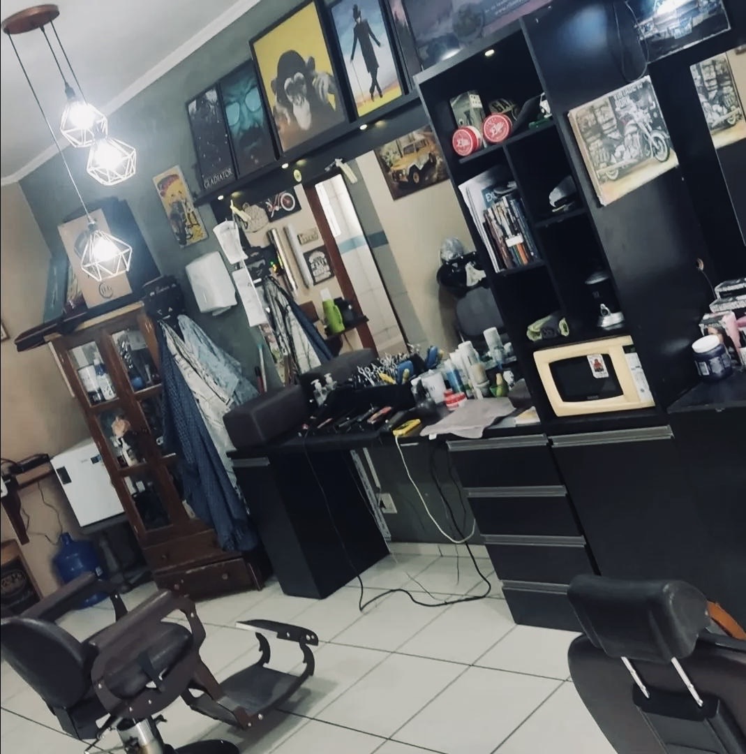 Interior da barbearia